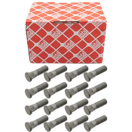 16x febi Radbolzen M12x1,5 f&uuml;r FORD Escort 5 6 Fiesta 3-6 Focus 1 2 Mondeo 1-3 C-Max DM2