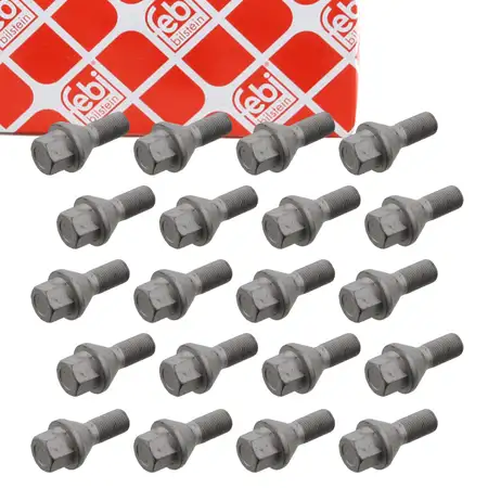 20x febi 32442 Radschraube M16x1,5mm f&uuml;r CITROEN Jumper Ducato OPEL Movano C PEUGEOT Boxer
