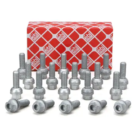 20x febi 17818 Radschraube M14x1,5mm f&uuml;r VW Sharan T4 SEAT Alhambra FORD Galaxy