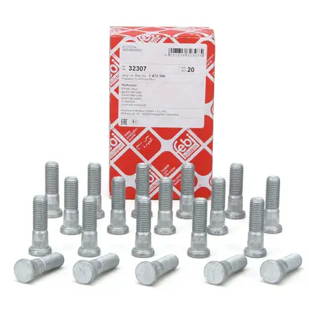 20x febi 32307 Radbolzen Radschrauben M12x1,5mm f&uuml;r FORD Fiesta Focus Mondeo