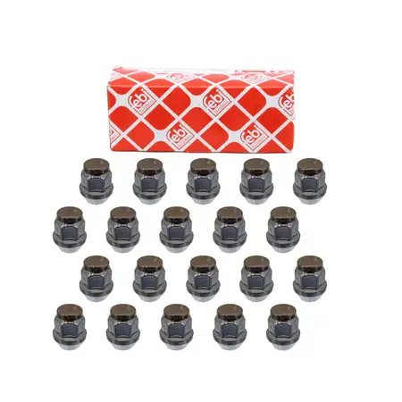 20x 03375 febi Radmutter M12x1,5mm f&uuml;r BMW 1500-2000 E9 E3 5er E12 36131113132