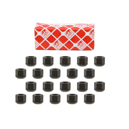 20x 06218 febi Radmutter M16x1,5mm f&uuml;r FORD Transit vorne links/hinten links