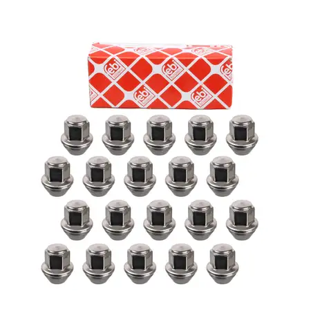 20x febi 49073 Radmutter M14x1,5mm f&uuml;r FORD Focus 3 MK3 Galaxy CK S-Max CJ Edge Mustang