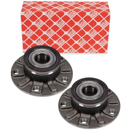 2x febi 26483 Radnabe f&uuml;r VW Golf 5 6 7 AUDI A3 8P 8V Q2 Leon 1P 5f Karoq Octavia 3 hinten