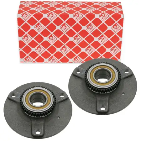 2x febi Radnabe + Radlager f&uuml;r SMART Fortwo 450 Roadster 452 mit ABS vorne 1870V023000000