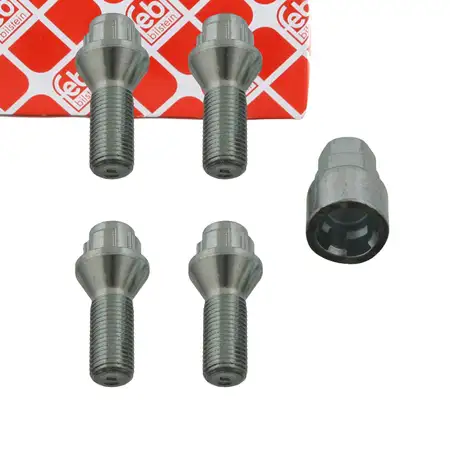 febi 27055 Felgenschloss Satz M14x1,5 f&uuml;r BMW CITROEN FIAT PEUGEOT RENAULT VOLVO