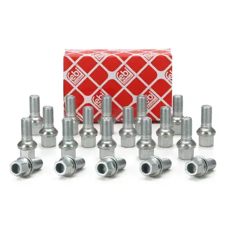 20x febi 23368 Radschraube M14x1,5mm f&uuml;r VW ID.3 ID.4 / 5 CUPRA Born SKODA Enyaq WHT002438