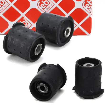 4x febi Hinterachslager Tonnenlager Achsk&ouml;rperlager f&uuml;r BMW 3er E36 hinten oben