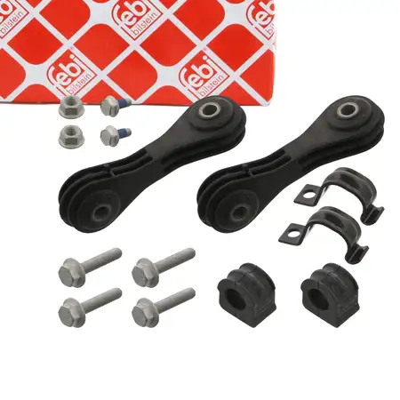 2x febi Koppelstange + Stabilisatorlager 18mm f&uuml;r VW Bora Leon Toledo 1M Octavia 1 vorne