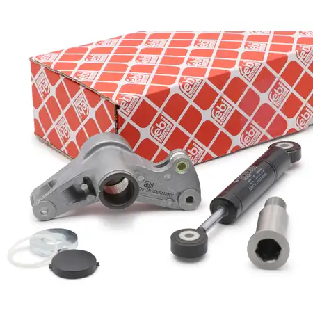 febi Tensioner Arm Kit for V-ribbed Belts for MERCEDES W202, S202, W124, W210, W638 (OM601-606)