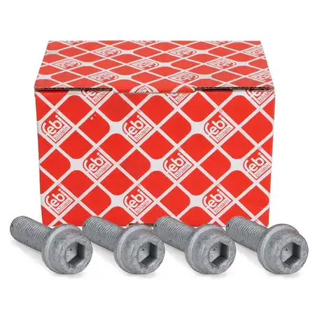 4x febi Schraube Bremssattel f&uuml;r VW Golf 4 AUDI A3 8L A6 C5 SEAT Ibiza 4 hinten N90740302