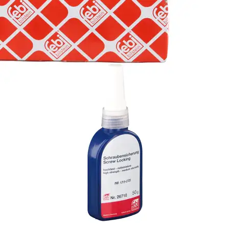 febi 26710 Schraubensicherung Sicherungskleber Kleber hochfest gr&uuml;n -55 bis 150 &deg;C 50g