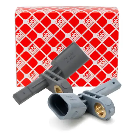 2x febi ABS Sensor Raddrehzahl f&uuml;r VW Golf 7 Passat B8 B9 Sharan Touareg vorne o. hinten