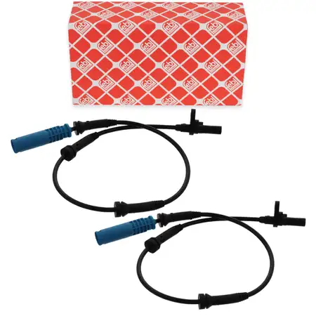 2x febi 36804 ABS Sensor Raddrehzahl f&uuml;r BMW 5er E60 E61 6er E63 E64 mit DSC vorne