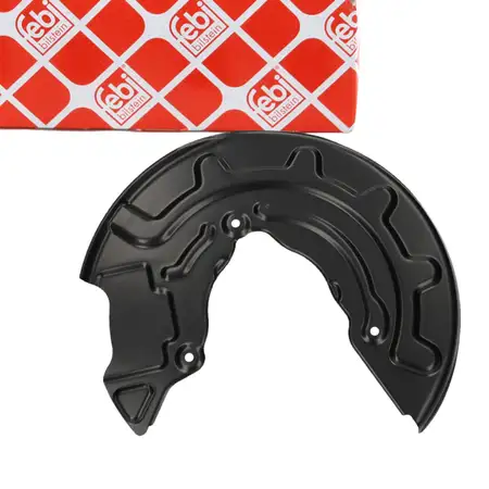 febi Spritzblech Bremsscheibe f&uuml;r VW Golf 7 AUDI A3 SEAT Leon SKODA Octavia 3 vorne links