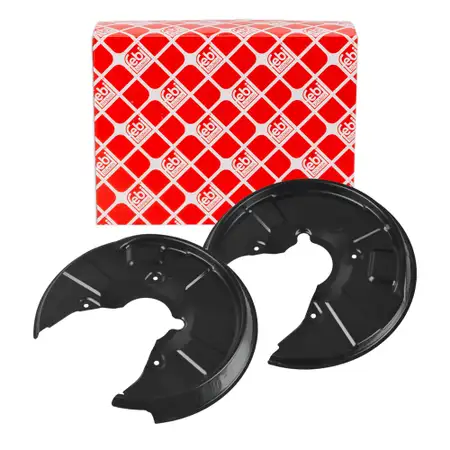 2x febi Spritzblech Ankerblech f&uuml;r AUDI A4 B6 SEAT Exeo 3R mit 245/255mm Scheiben hinten