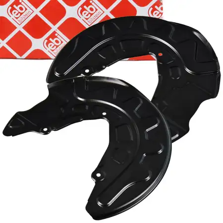 2x febi Spritzblech f&uuml;r VW Golf 7 8 Passat B8 Tiguan Touran A3 Q2 Q3 mit 288/312mm vorne