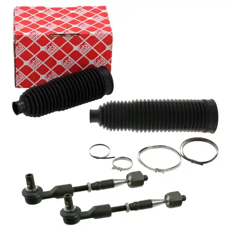 2x febi Spurstange + Kkopf + Manschette f&uuml;r AUDI A4 8E B6 bis Fgst. 8H5014476 vorne