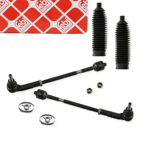 2x febi Spurstange + Kopf + Manschette f&uuml;r VW Polo 9N Fox SEAT Ibiza 3 SKODA 1 2 vorne