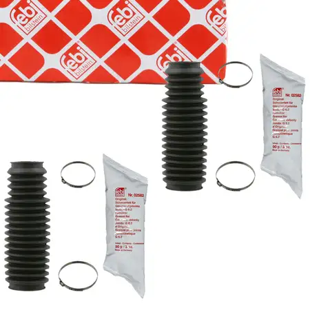 2x febi 12647 Lenkmanschette f&uuml;r BMW 3er E36 5er E34 Z3 mit Servolenkung vorne 32211139786