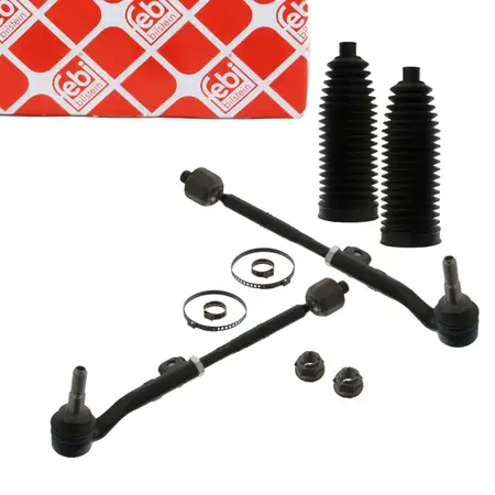 2x febi Spurstange + Kopf + Manschette f&uuml;r BMW 1er F20/21 3er F30-34 4er xDrive vorne