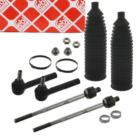 2x febi Spurstange + Kopf + Manschette f&uuml;r OPEL Astra G Zafira A TRW-System vorne