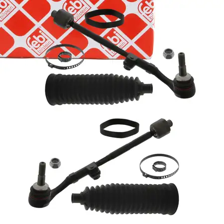 2x febi PROKIT Spurstange + Kopf + Manschette f&uuml;r BMW 1er E81-88 3er E90-93 X1 E84 vorne