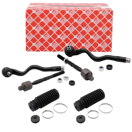 2x febi Spurstange + Kopf + Manschette f&uuml;r BMW 3er E46 316-330i 318-330d Z4 E85 E86 vorne