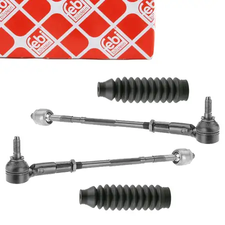 2x febi Spurstange + Spurstangenkopf + Manschette f&uuml;r VW Polo 3 6N2 Lupo SEAT Arosa vorne