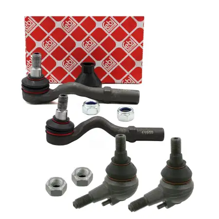 2x febi Spurstangenkopf + 2x Traggelenk fMERCEDES-BENZ E-Klasse W210 S210 vorne