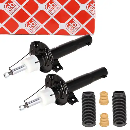 2x febi Sto&szlig;d&auml;mpfer + Staubschutz f&uuml;r VW Golf 5 6 AUDI A3 8P SEAT Leon 1P Octavia 2 vorne