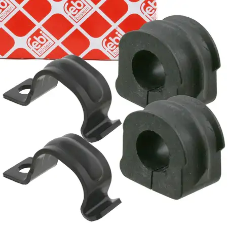 2x febi Stabilisatorlager 18mm + Halterung f&uuml;r VW Golf 4 Bora A3 8L1 Leon Octavia 1 vorne