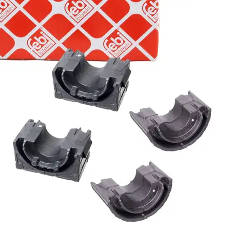 2x febi 109592 Stabilisatorlager f&uuml;r OPEL Astra G H ab Fgst. 6*000001 vorne unten + oben