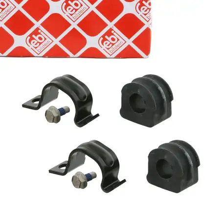 2x febi 27250 PROKIT Stabilisatorlager 17mm + Halterung f&uuml;r VW Golf 4 8L Octavia 1 vorne