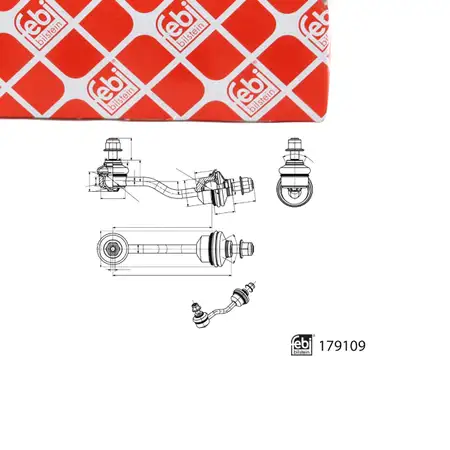febi 179109 Koppelstange Stabilisator f&uuml;r TESLA Model X 5YJX Hinterachse 102749100A