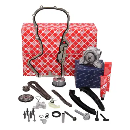 febi Steuerkettensatz + PIERBURG &Ouml;lpumpe f&uuml;r VW Golf 5 6 Passat Tiguan Touran 1.4 TSI