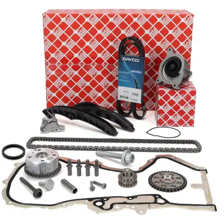 INA Steuerkettensatz + Wasserpumpe + Keilriemen f&uuml;r VW Golf 6 Passat B6 B7 Polo 5 1.4 TSI