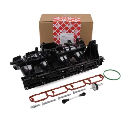 febi 184508 Ansaugbr&uuml;cke Saugrohrmodul f&uuml;r VW Golf 5 6 Passat B6 A3 S3 8P 2.0 TFSI/GTI/R