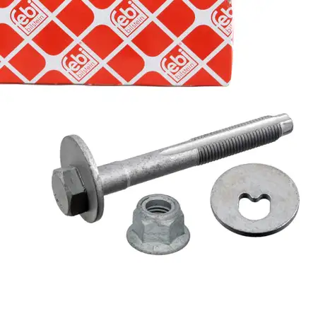 febi Sturzkorrekturschraube f&uuml;r VW Golf 5-8 Passat B6-B9 AUDI A1 A3 SEAT Leon SKODA hinten