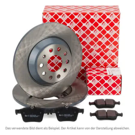 febi Bremsscheiben + Bremsbel&auml;ge f&uuml;r KIA Carens 4 mit elektrischer Feststellbremse hinten