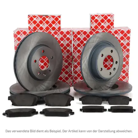 febi Bremsscheiben Bel&auml;ge Sensor f&uuml;r VW T-Roc AUDI Q2 SEAT Ateca SKODA Karoq vorne hinten