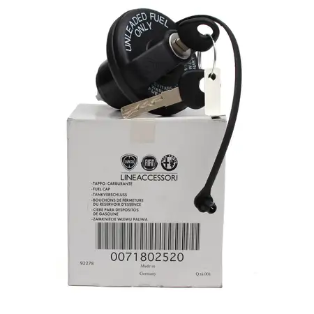 ORIGINAL FIAT ALFA ROMEO LANCIA Tankdeckel Tankverschluss + Schl&uuml;ssel 500 Mito Y 71802520