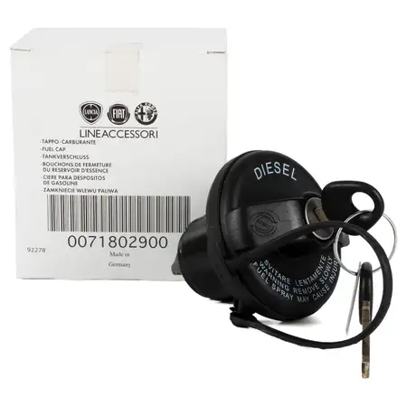 ORIGINAL FIAT Tankdeckel Tankverschluss + Schl&uuml;ssel Ducato 244 250 2.0-3.0D 71802900