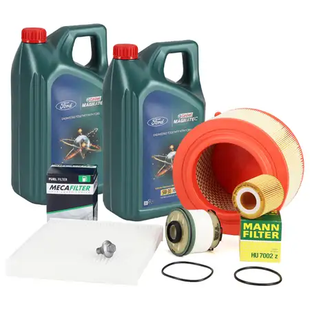Filterset 4-tlg + 10L CASTROL MAGNATEC A5 5W-30 Motor&ouml;l f&uuml;r FORD Ranger TKE 2.2/3.2 TDCi