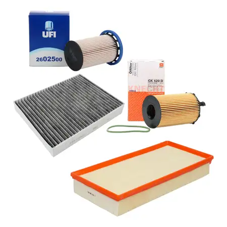 Filter-Set 4-tlg f&uuml;r PORSCHE CAYENNE (92A) VW TOUAREG (7P) 3.0 V6 TDI 204-262 PS