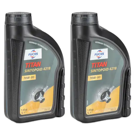 2L 2 Liter FUCHS TITAN SINTOPOID 4218 70W-80 Achsgetriebe&ouml;l API GL-5 f&uuml;r BMW 83222413512