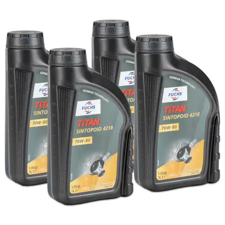 4L 4 Liter FUCHS TITAN SINTOPOID 4218 70W-80 Achsgetriebe&ouml;l API GL-5 f&uuml;r BMW 83222413512