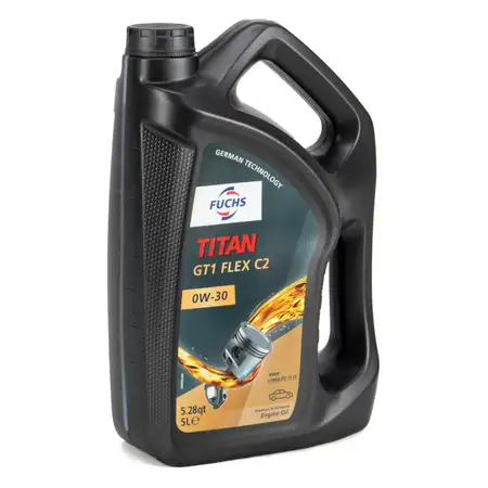 5L 5 Liter FUCHS TITAN GT1 FLEX C2 0W-30 Motor&ouml;l f&uuml;r FORD WSS-M2C950-A BMW LL-12 MB 229.61