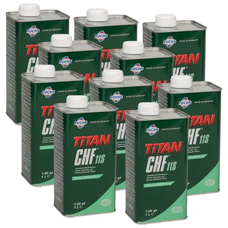 10L 10-liter FUCHS Pentosin TITAN CHF 11S Hydraulic Oil Power Steering Fluid for BMW and Mercedes