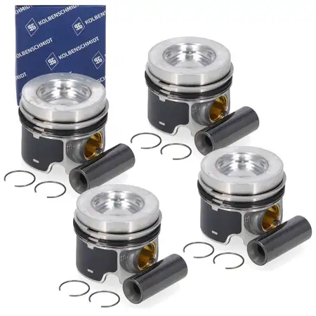 4x KOLBENSCHMIDT 40558610 Kolben f&uuml;r VW Golf 5 6 Passat B6 T5 T6 2.0 TDI 03L107065AD
